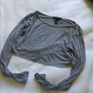 Super crop top, heather grey